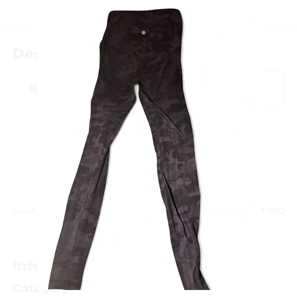 lululemon athletica Black Grey Camo Align  Leggings size 6